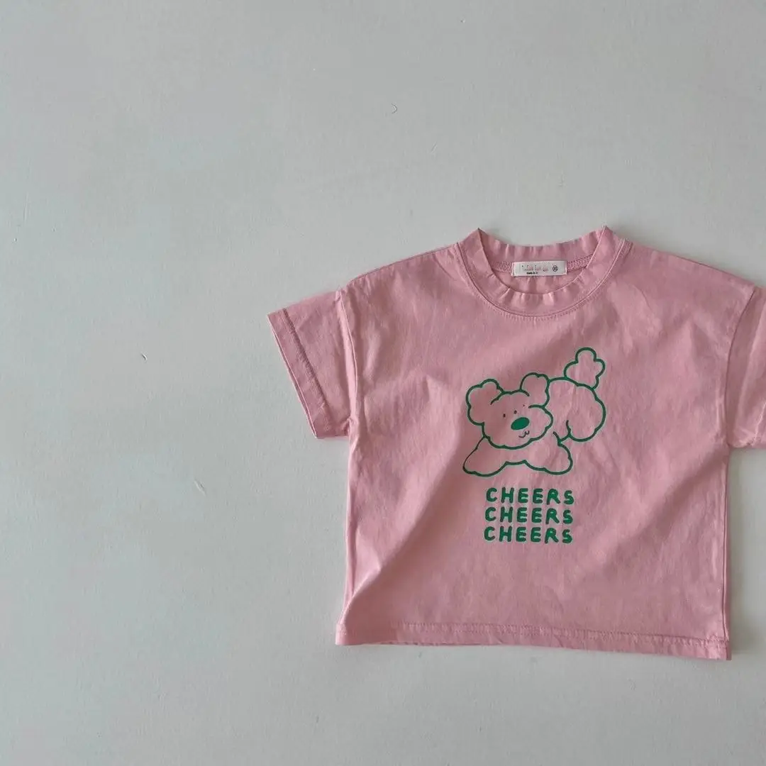 Green Three Action Bears T-Shirt for Kids Summer — feature 9