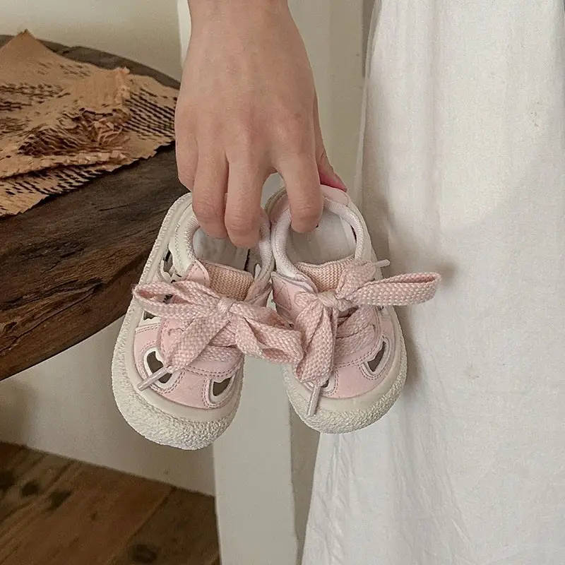Women's Pink Baby Sneakers 1-3Yrs Anti-Collision Toe Sandals