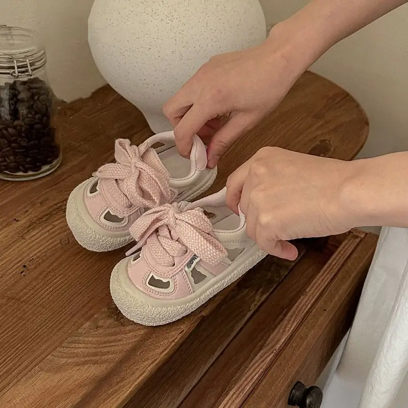 Women's Pink Baby Sneakers 1-3Yrs Anti-Collision Toe Sandals