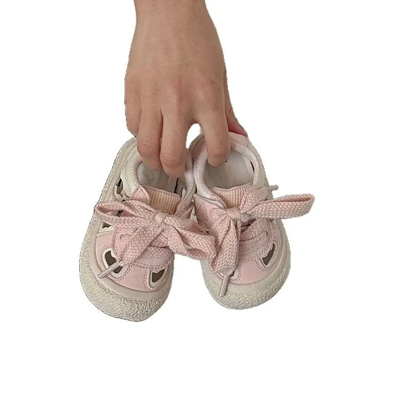 Women's Pink Baby Sneakers 1-3Yrs Anti-Collision Toe Sandals