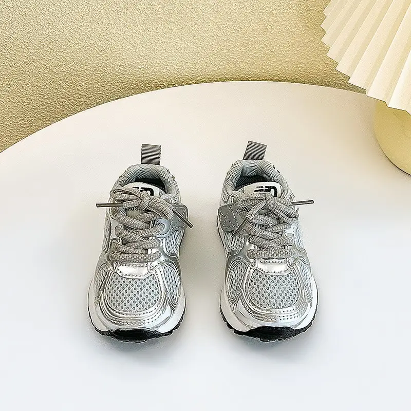 2025 Grey Mesh Kids Sneakers for Toddlers - Image 5