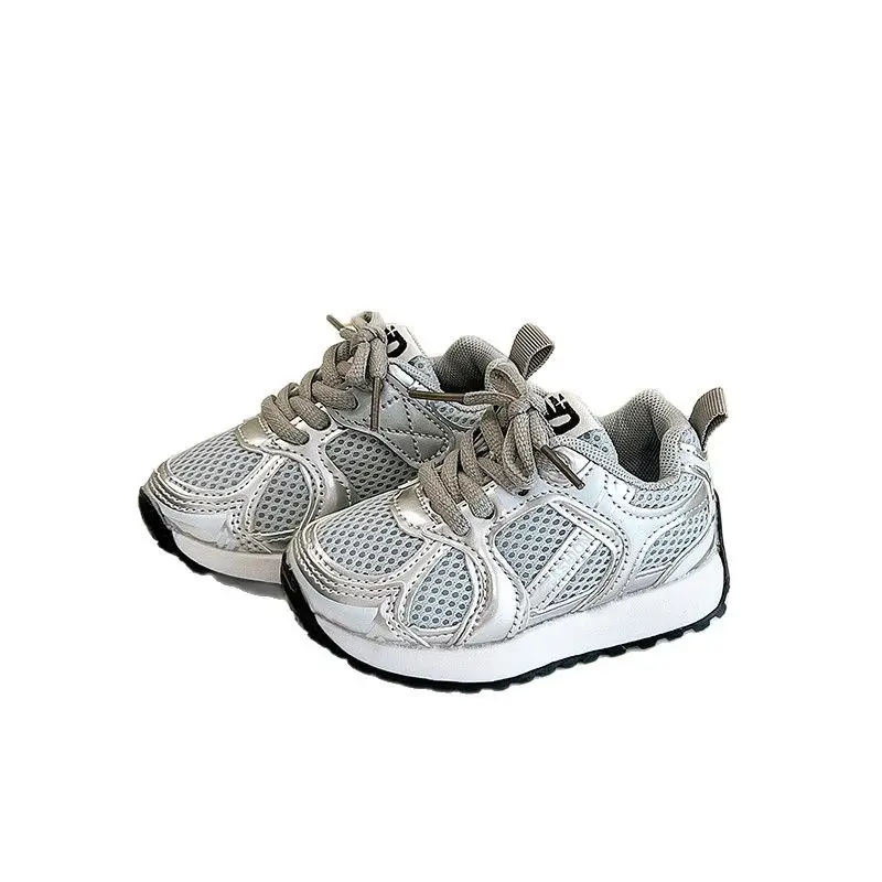 2025 Grey Mesh Kids Sneakers for Toddlers - Image 6
