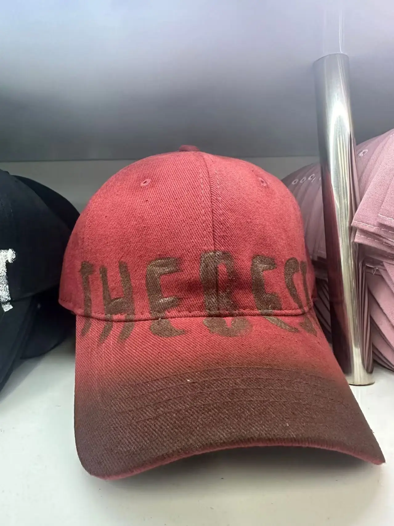 New Washed Old Letter Baseball Cap Women's American Style Retro Big Head Caps for Men - Image 4