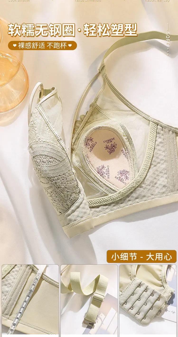 Women's Lace Bra Rabbit Ears Big Chest Small — feature 12