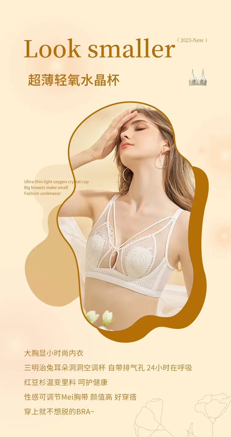 Women's Lace Bra Rabbit Ears Big Chest Small — feature 2