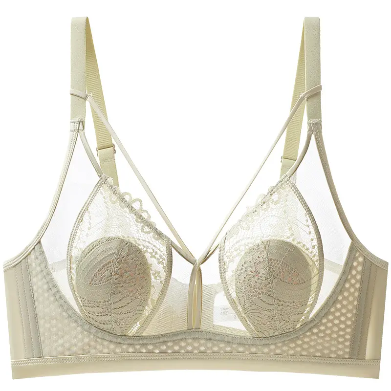 Women's Lace Bra Rabbit Ears Big Chest Small - Image 2