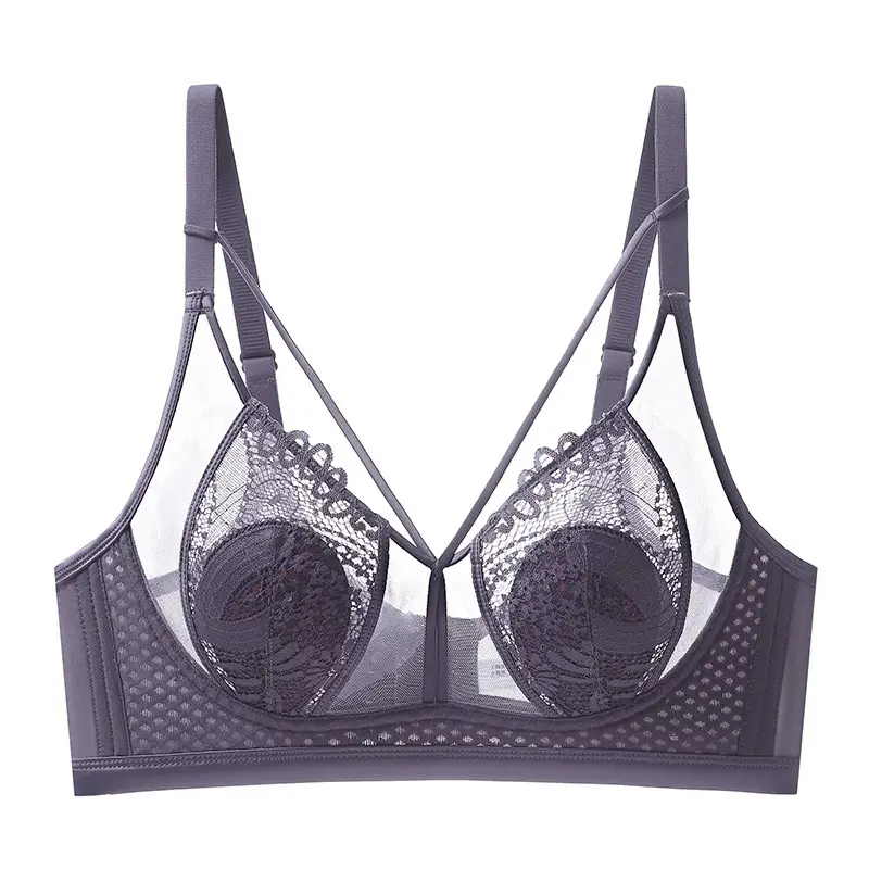 Women's Lace Bra Rabbit Ears Big Chest Small - Image 3
