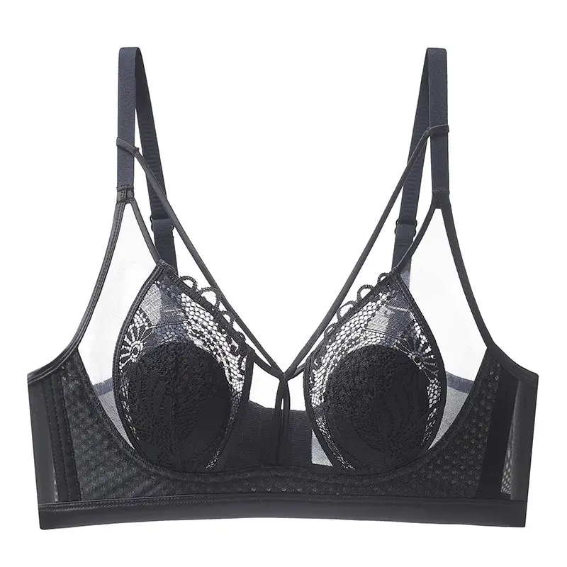Women's Lace Bra Rabbit Ears Big Chest Small - Image 4