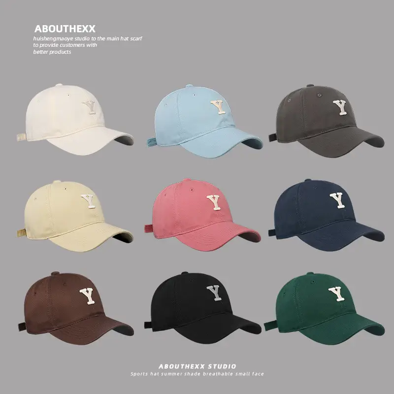 Women Blue Y Letter Baseball Cap Spring Summer Korean Style - Image 12