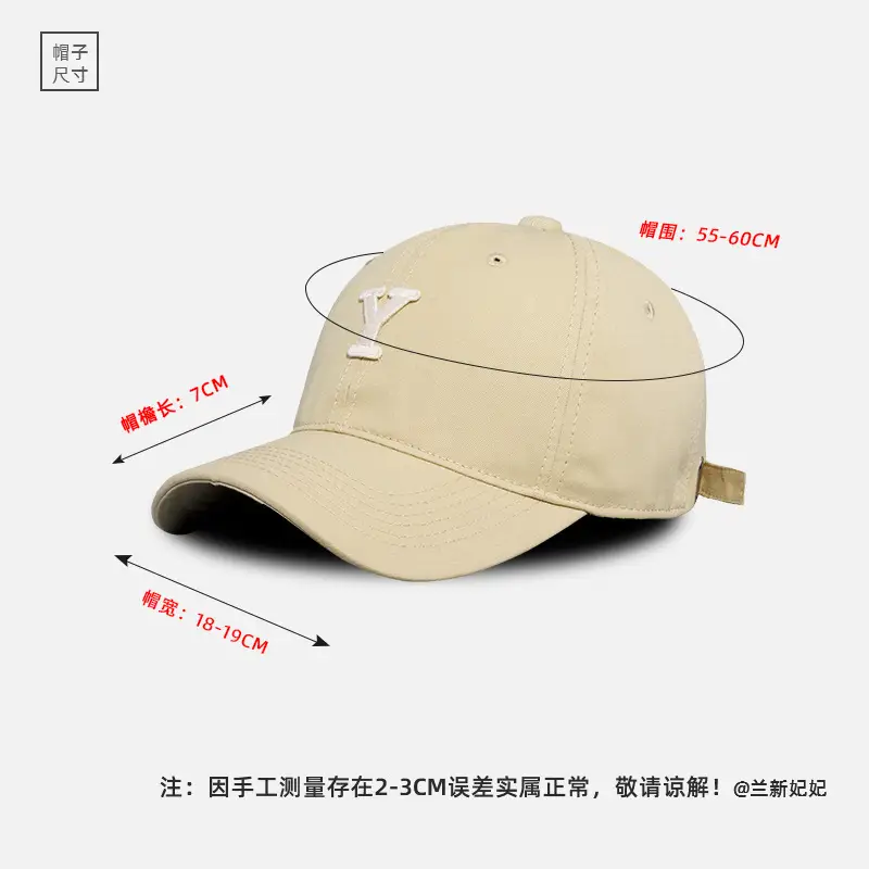 Women Blue Y Letter Baseball Cap Spring Summer Korean Style - Image 13