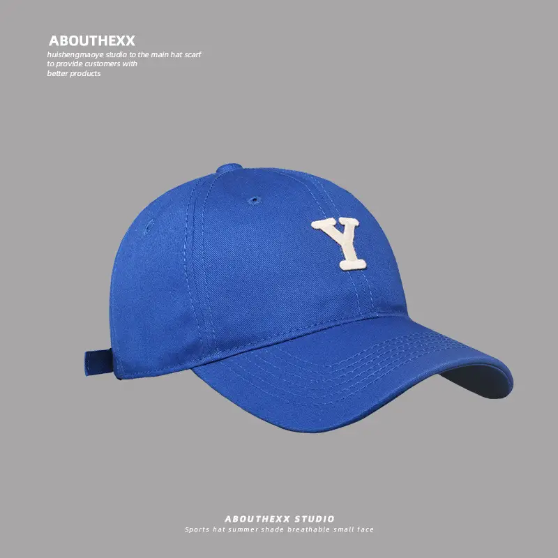 Women Blue Y Letter Baseball Cap Spring Summer Korean Style - Image 14