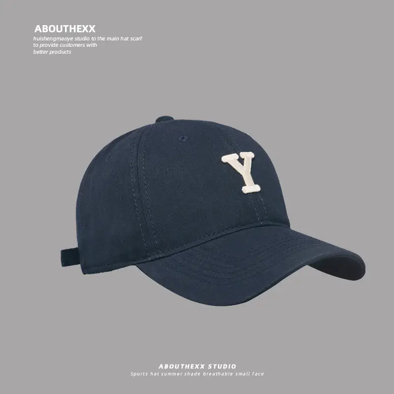 Women Blue Y Letter Baseball Cap Spring Summer Korean Style - Image 4