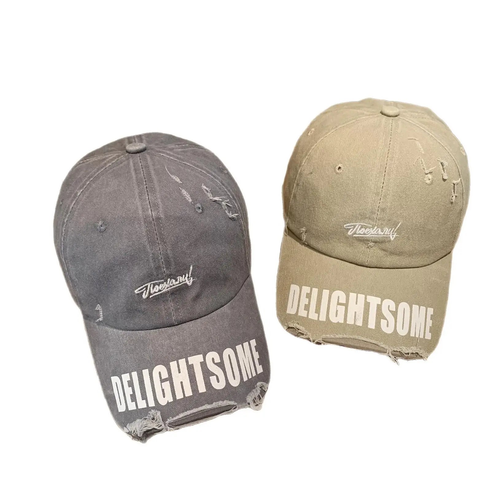 Vintage Washed Hole Baseball Cap Women Spring Autumn Letters All Match Small Cap Men Trendy - Image 11