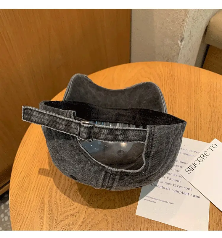 Vintage Washed Hole Baseball Cap Women Spring Autumn Letters All Match Small Cap Men Trendy — feature 11