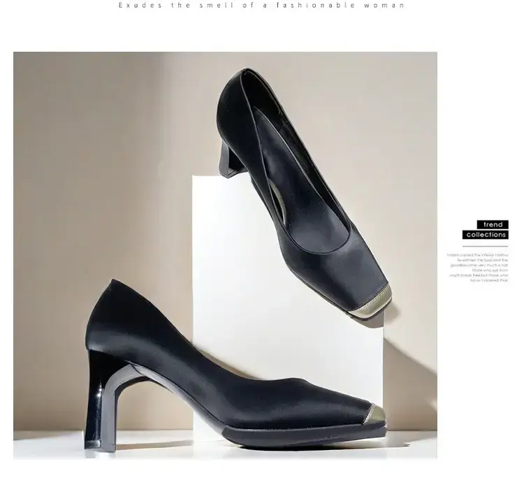Women Retro Square Toe High Heels Cream 2026 — feature 12