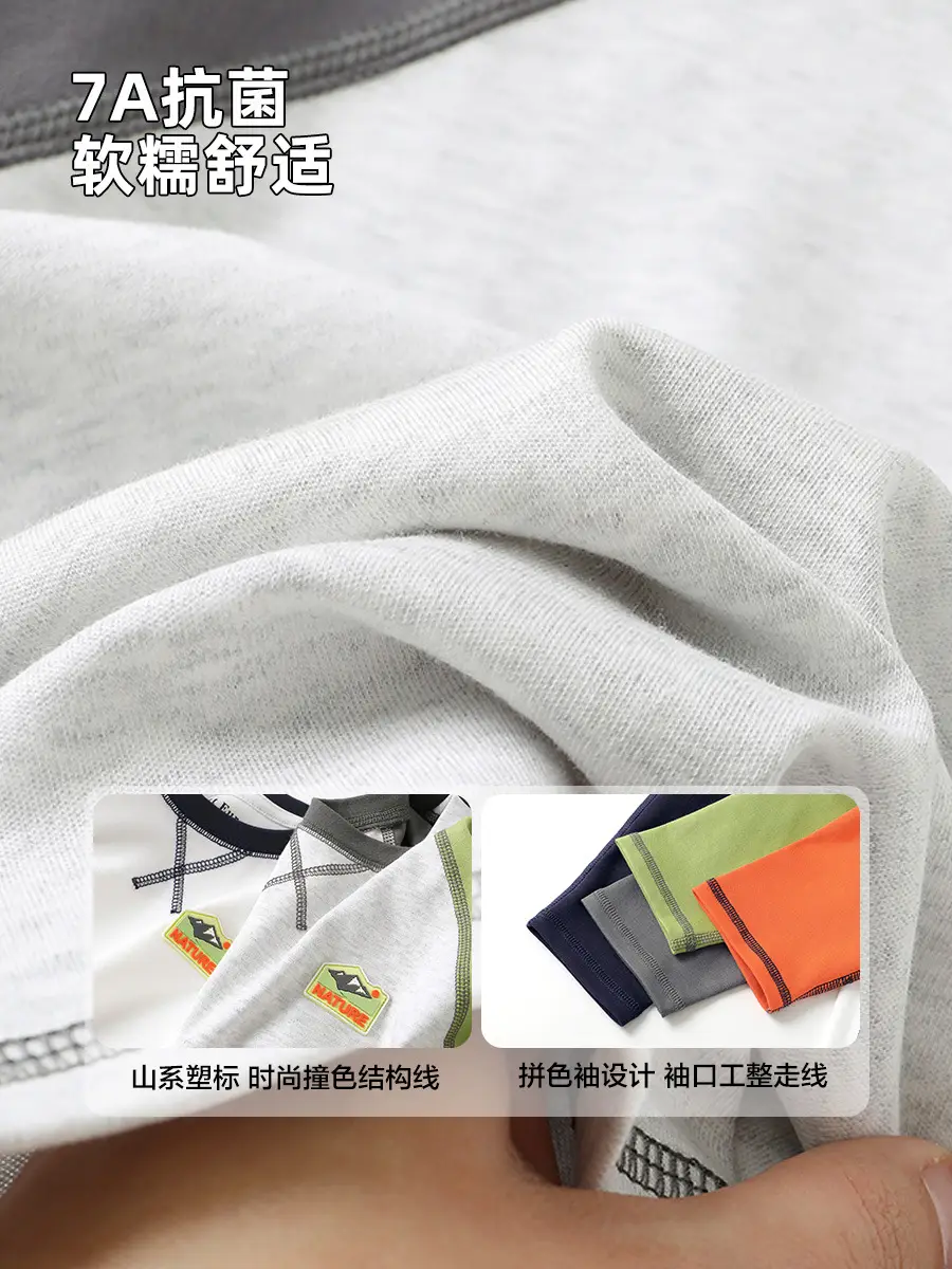 Boy's Right European Style T-Shirt White Orange 7A - Image 6