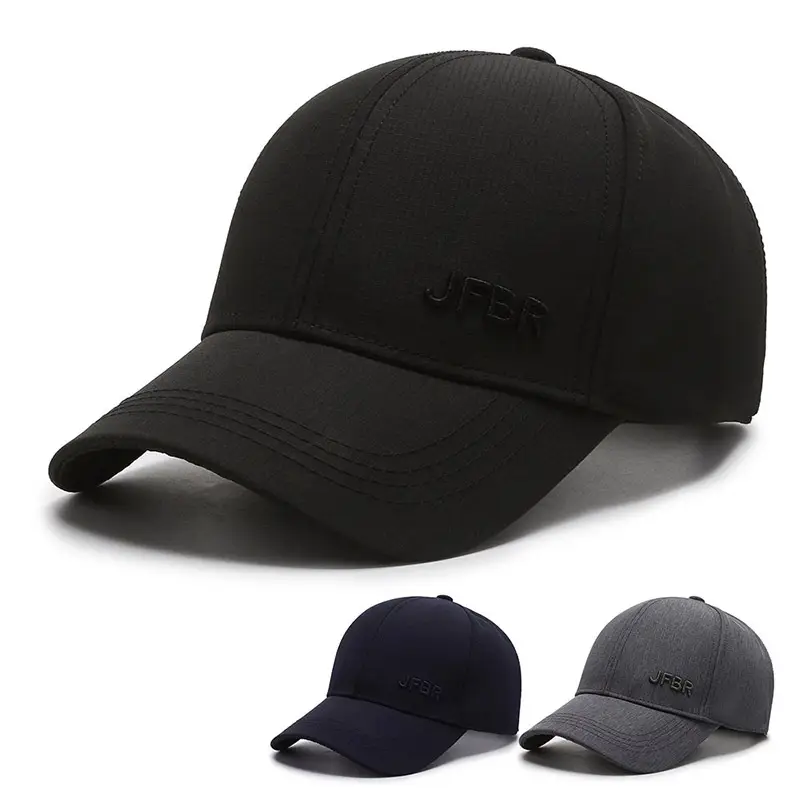 Black Men's Baseball Cap Breathable All-Match Casual Outdoor Sunshade