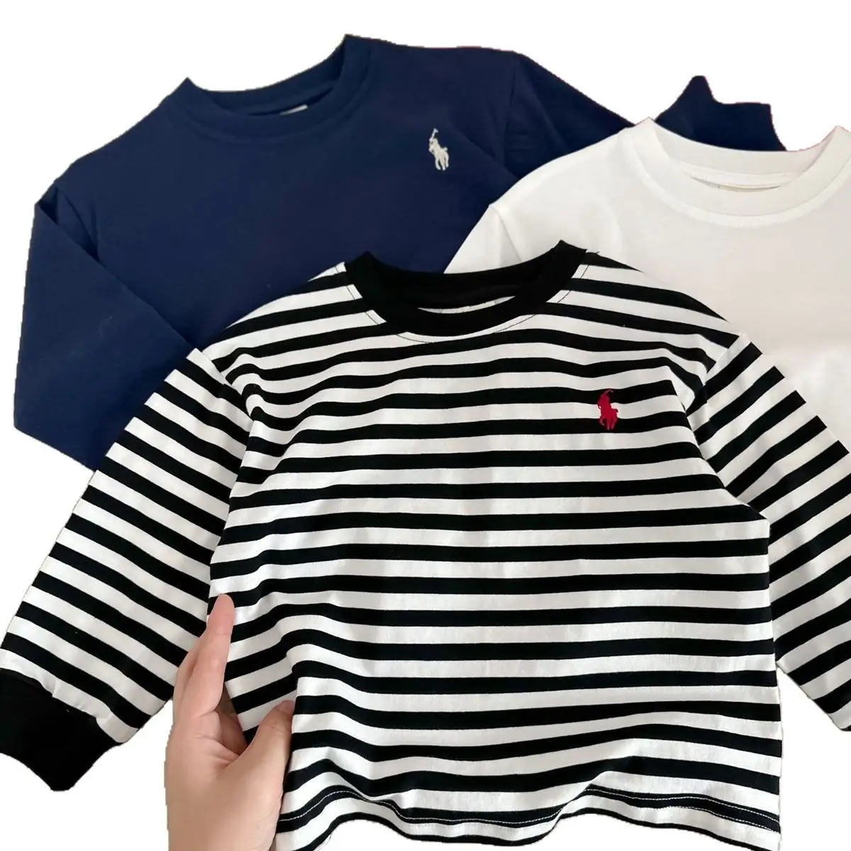 Pink Cotton Crewneck T-Shirt for Boys Girls New Spring Autumn 2025 - Image 7