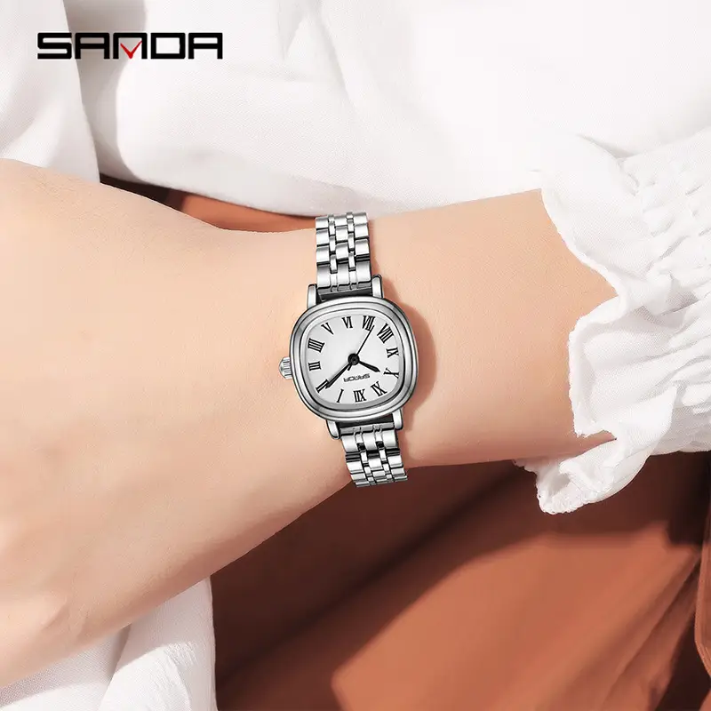 Women's Roman Graduated Quartz Watch Silver Stainless Steel - Image 16
