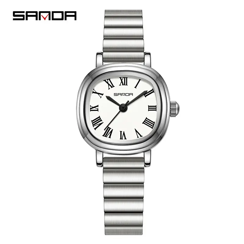 Women's Roman Graduated Quartz Watch Silver Stainless Steel - Image 13