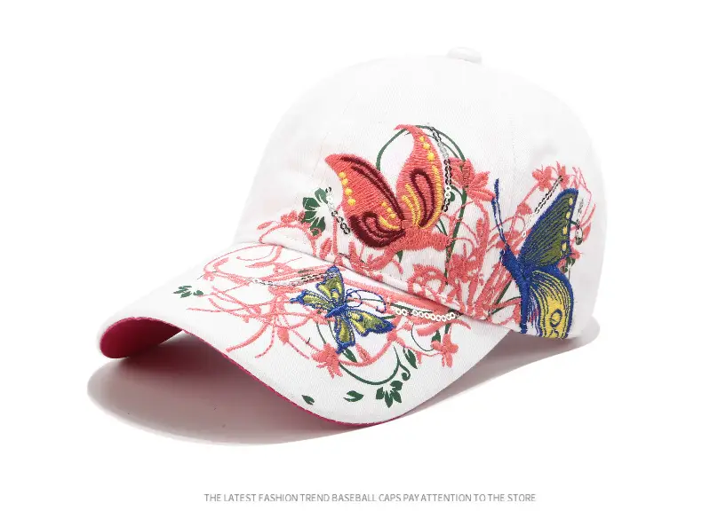 Embroidered Butterfly Baseball Caps for Women — feature 13