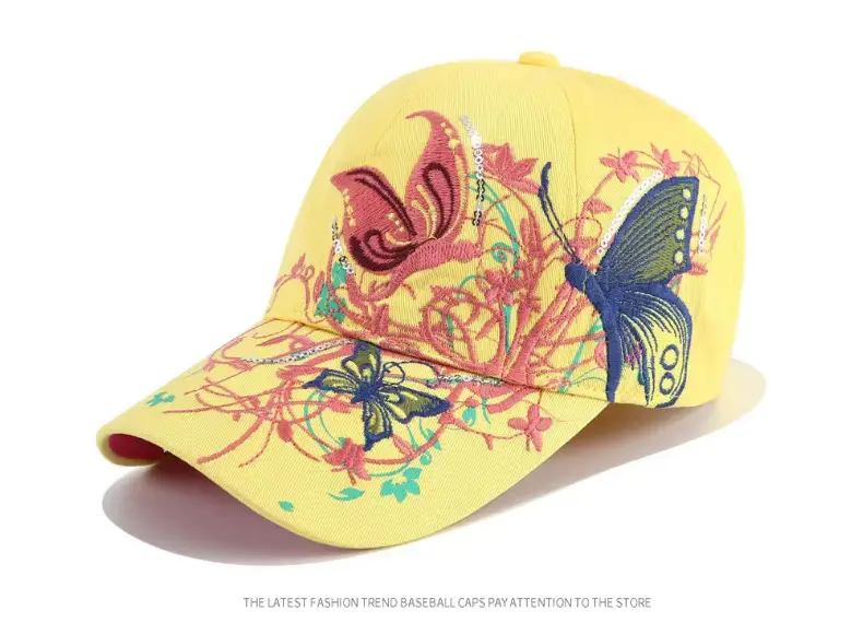 Embroidered Butterfly Baseball Caps for Women — feature 16