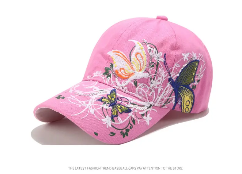 Embroidered Butterfly Baseball Caps for Women — feature 18