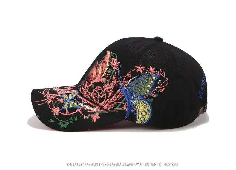 Embroidered Butterfly Baseball Caps for Women — feature 20