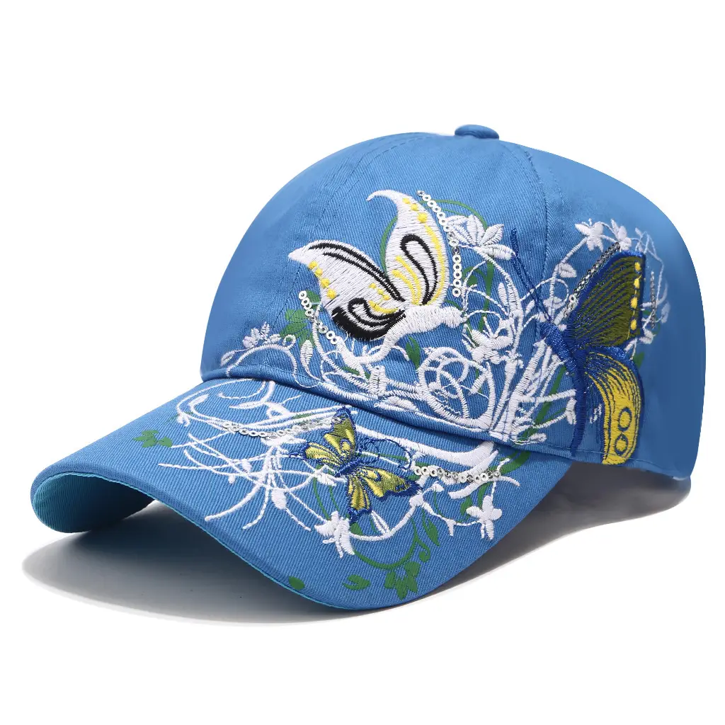 Embroidered Butterfly Baseball Caps for Women - Image 4