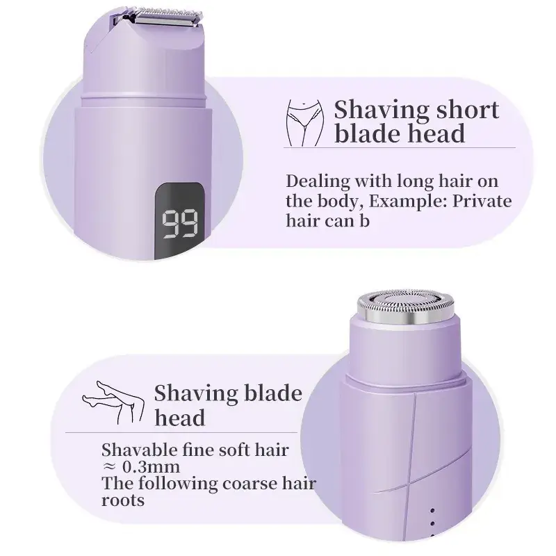 Purple Full-Body Electric Hair Shaver with 5 Attachments - Image 15