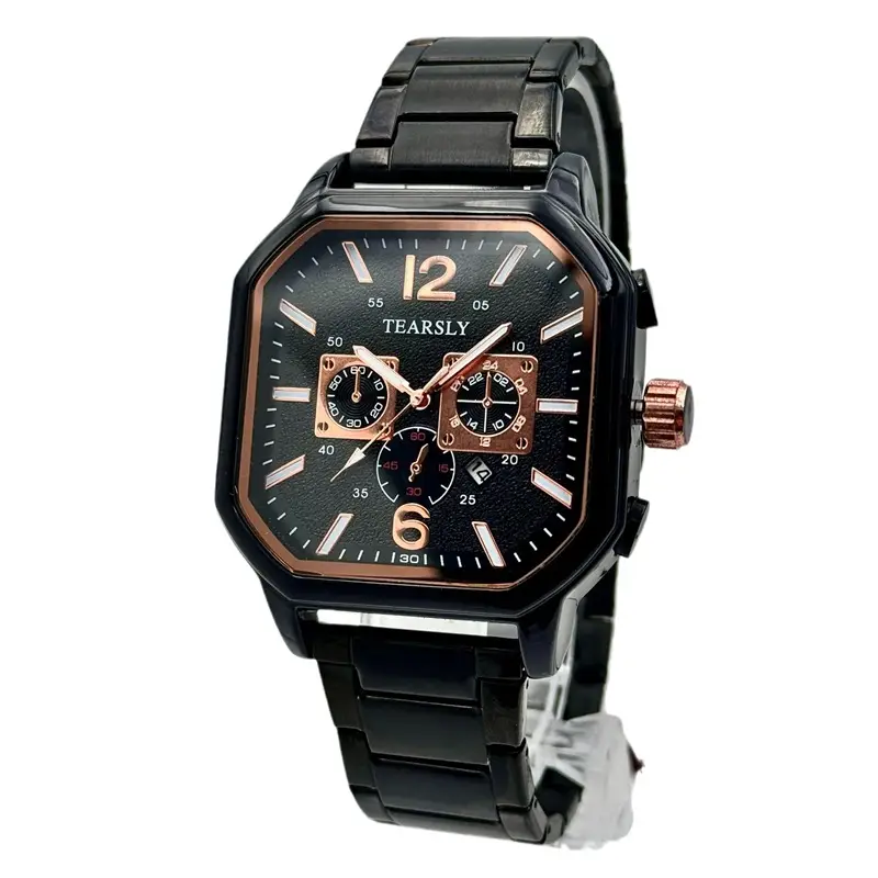 Luminous Quartz Sports Men's Square Watch with Calendar - Image 9