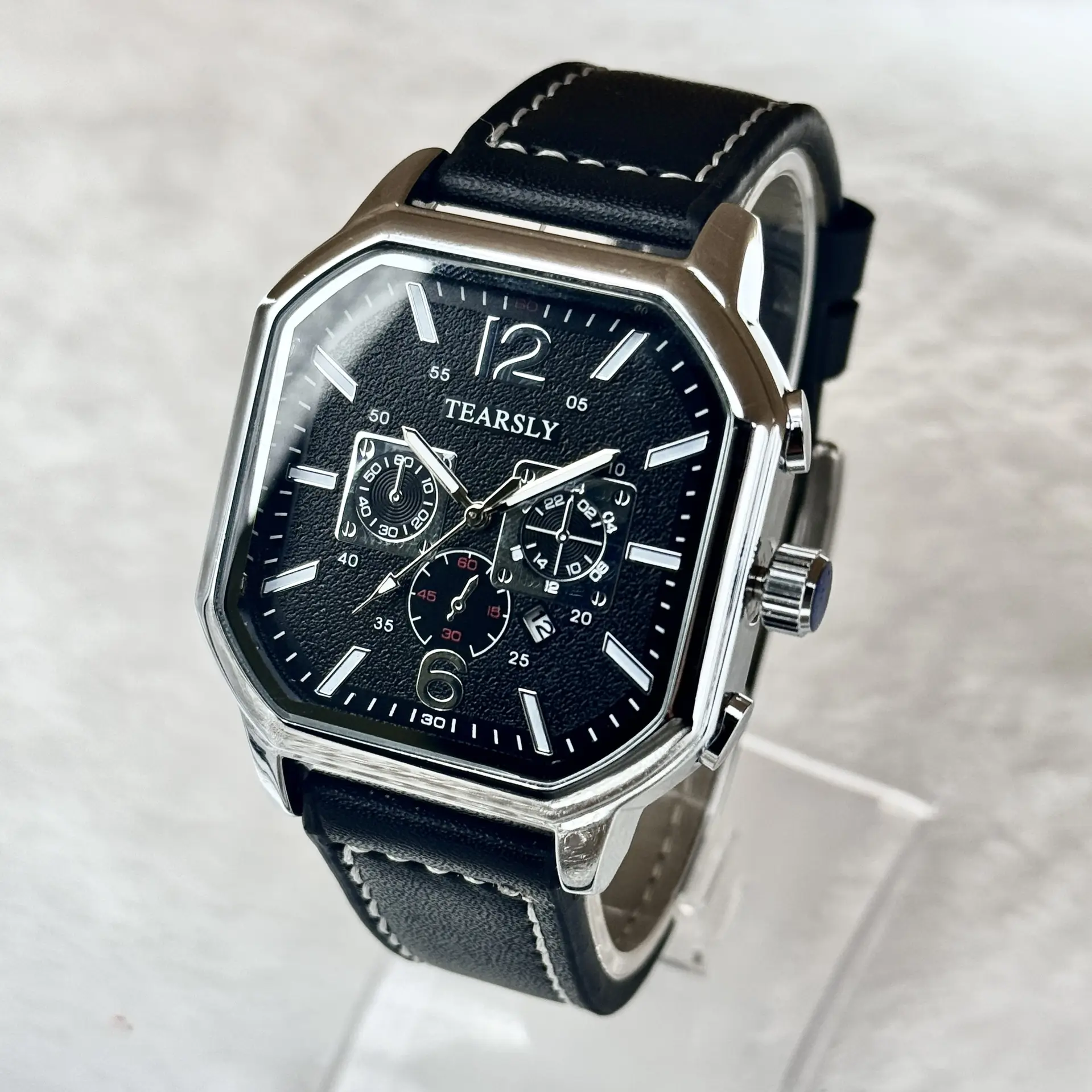 Luminous Quartz Sports Men's Square Watch with Calendar — feature 18