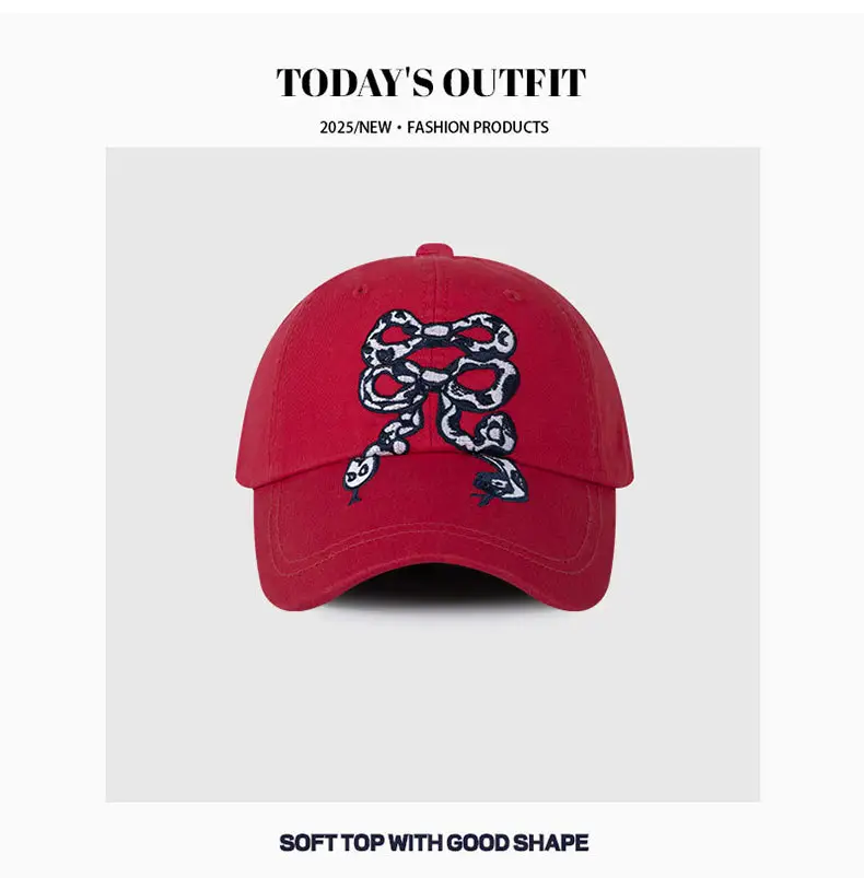 2025 Snake Bow Embroidered Baseball Cap Women — feature 12