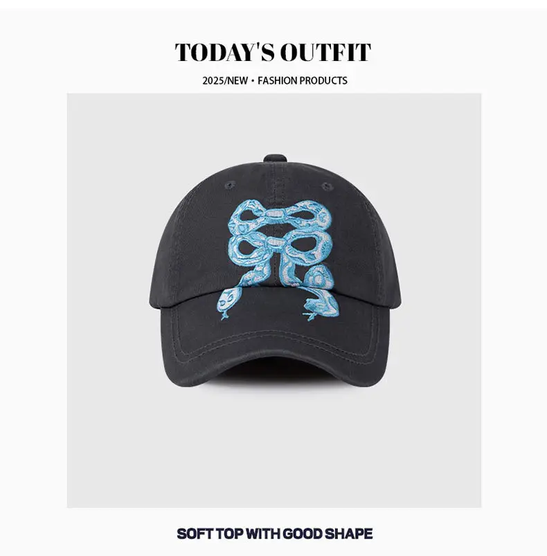 2025 Snake Bow Embroidered Baseball Cap Women — feature 13