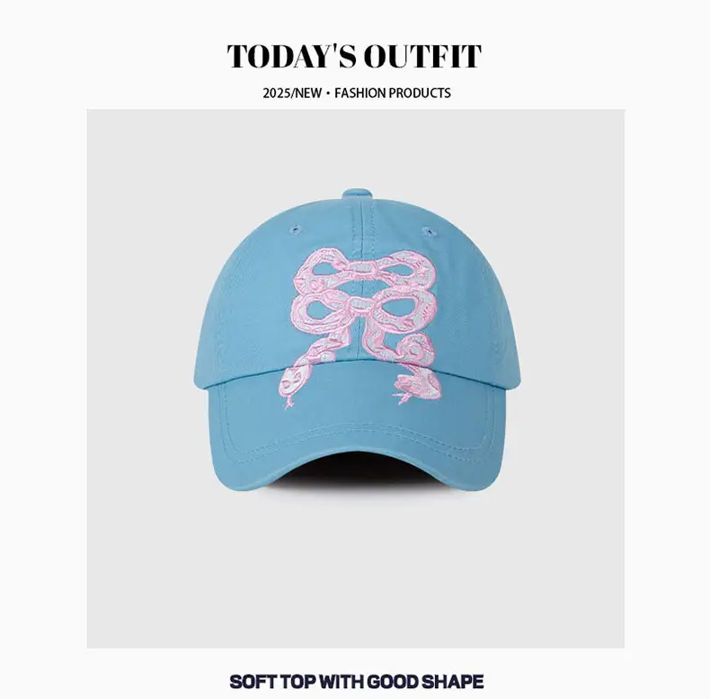2025 Snake Bow Embroidered Baseball Cap Women — feature 14