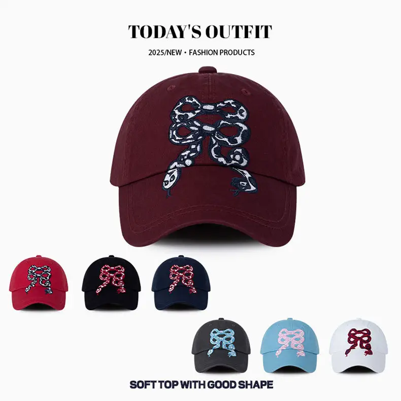 2025 Snake Bow Embroidered Baseball Cap Women — feature 6
