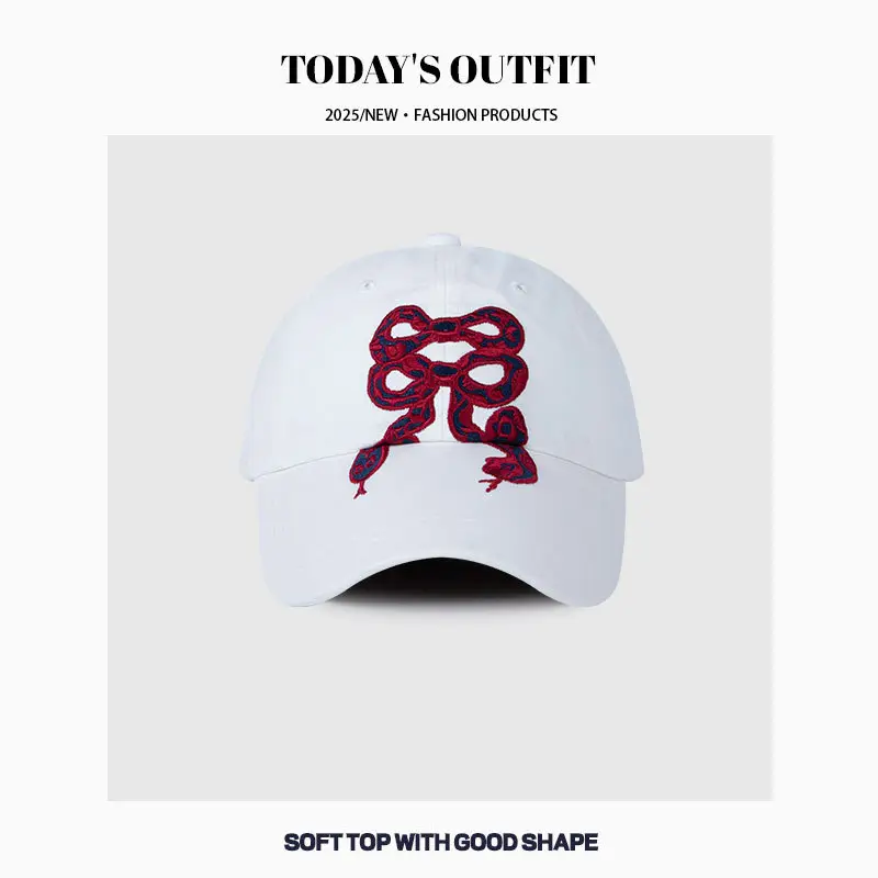 2025 Snake Bow Embroidered Baseball Cap Women - Image 3