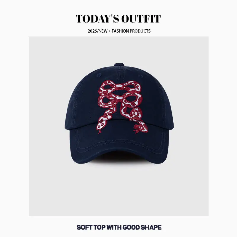 2025 Snake Bow Embroidered Baseball Cap Women - Image 5