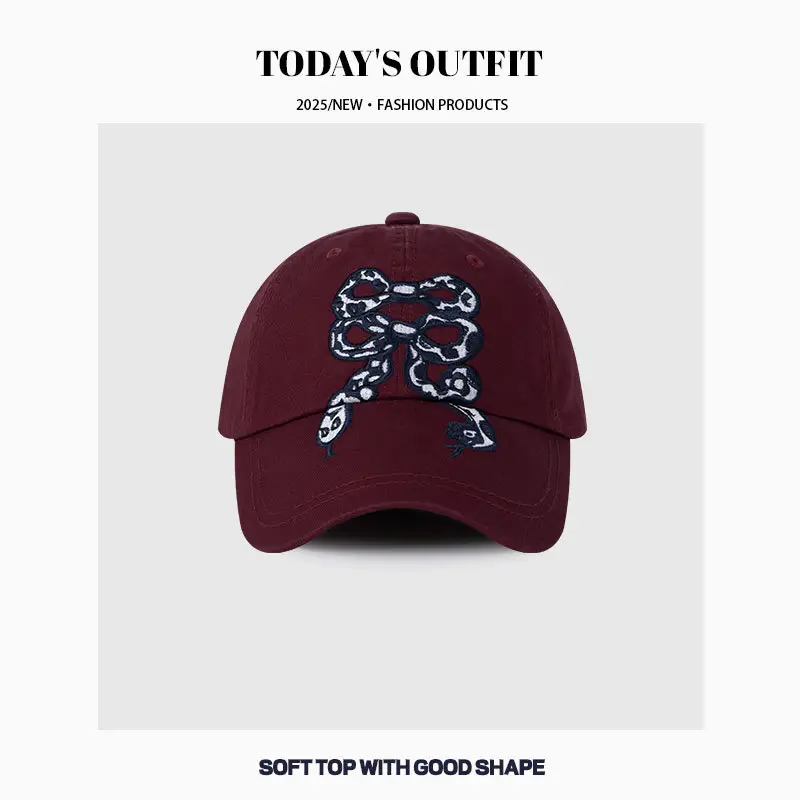 2025 Snake Bow Embroidered Baseball Cap Women - Image 7