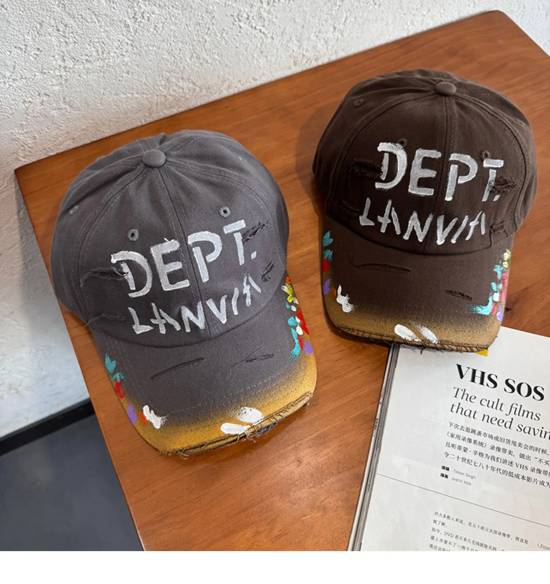 Black Embroidered Cap for Men Women Dept Lane — feature 6