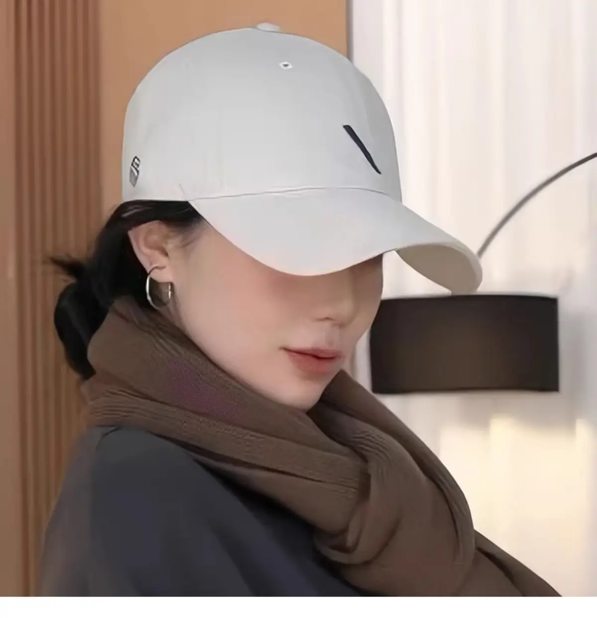 2025 Spring Korean Style White Baseball Cap for Women — feature 8