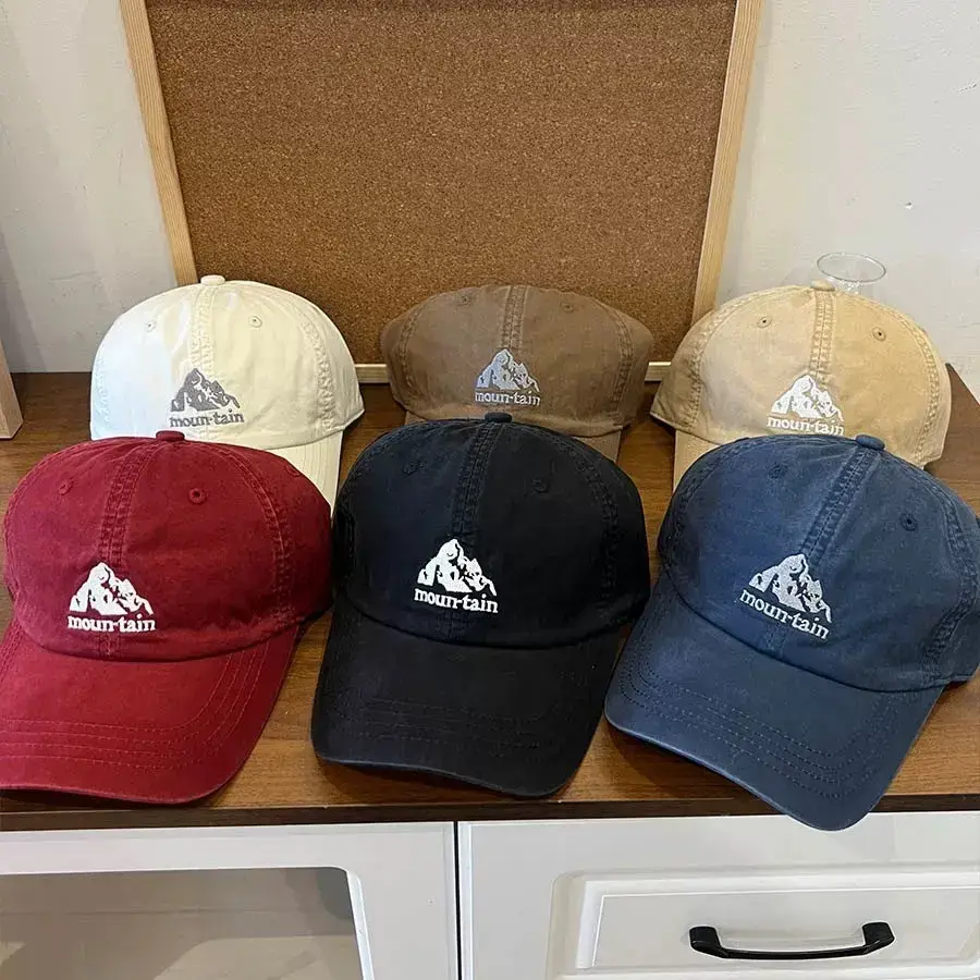 Women's Brown Mountain Embroidered Baseball Cap with Large Brim - Image 10