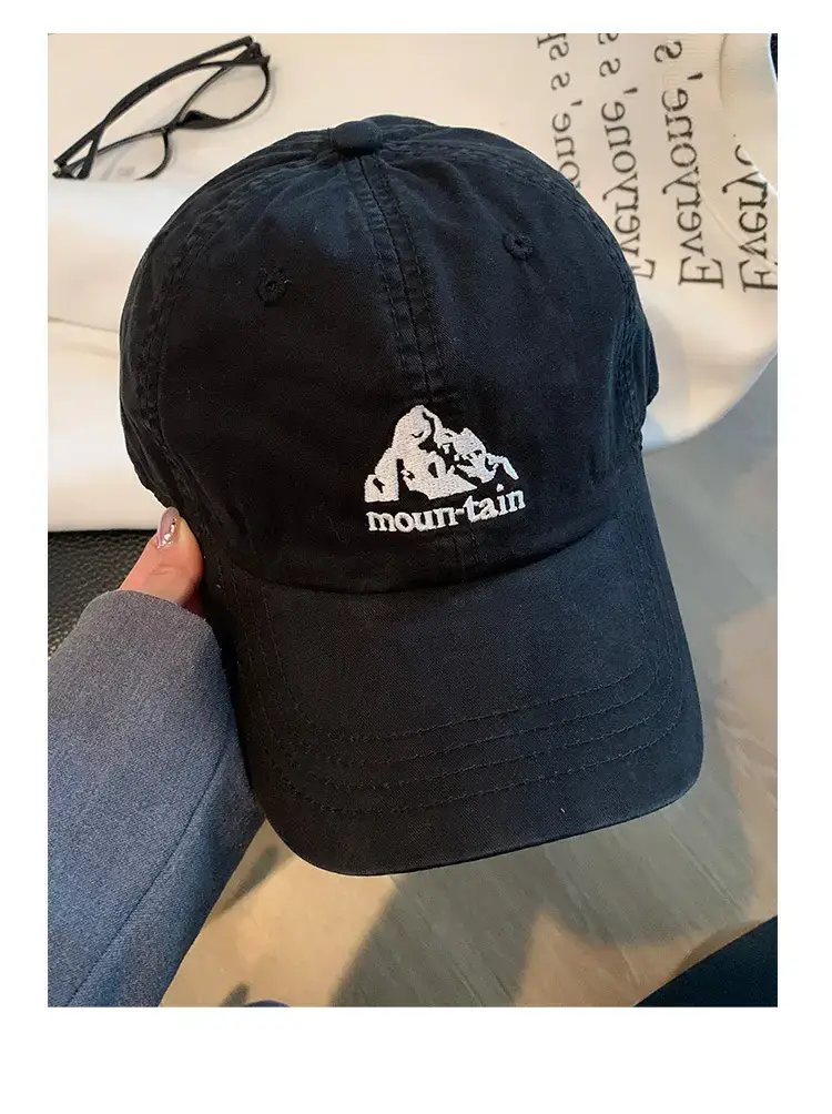 Women's Brown Mountain Embroidered Baseball Cap with Large Brim — feature 9