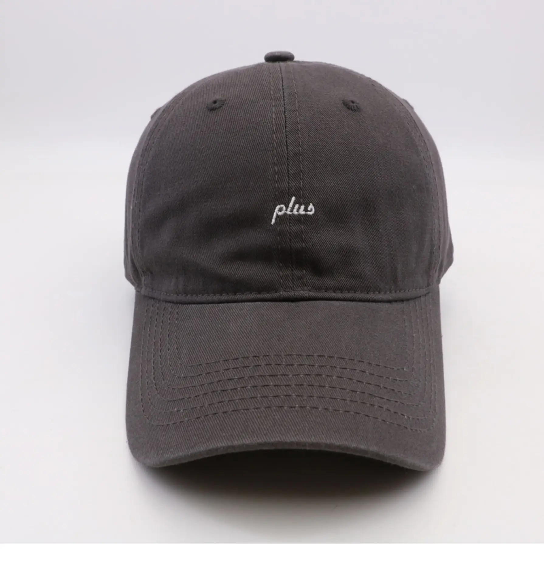 Men Grey Plus Embroidered Baseball Cap — feature 18