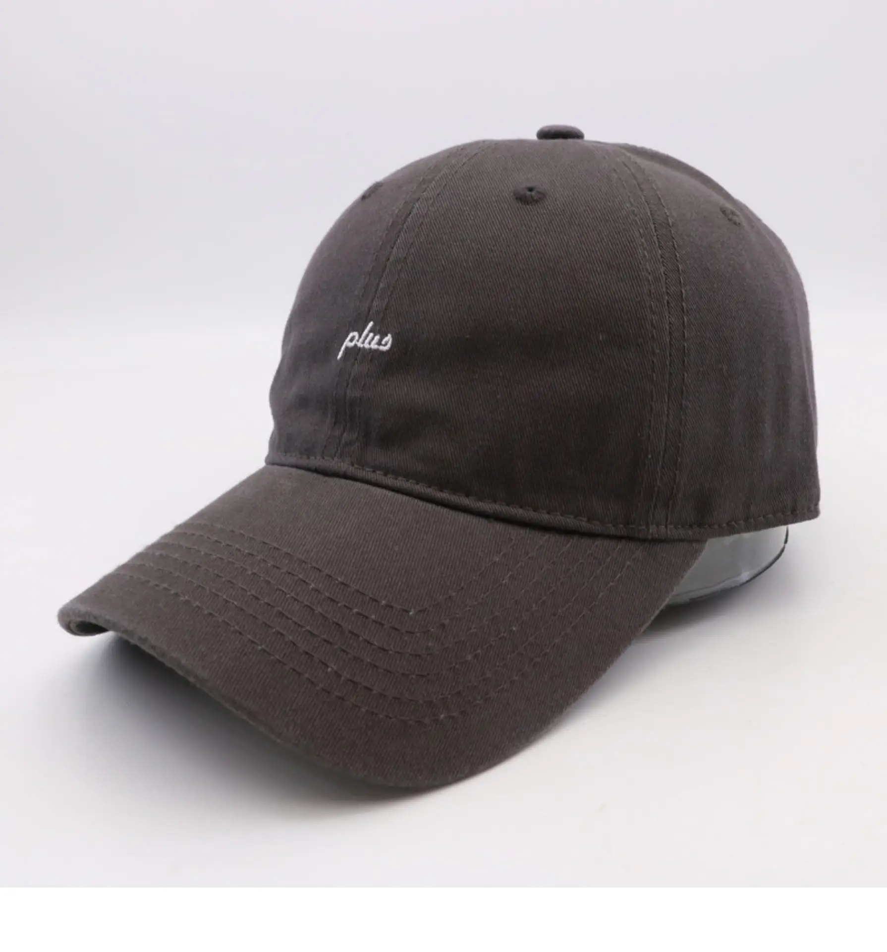 Men Grey Plus Embroidered Baseball Cap — feature 19