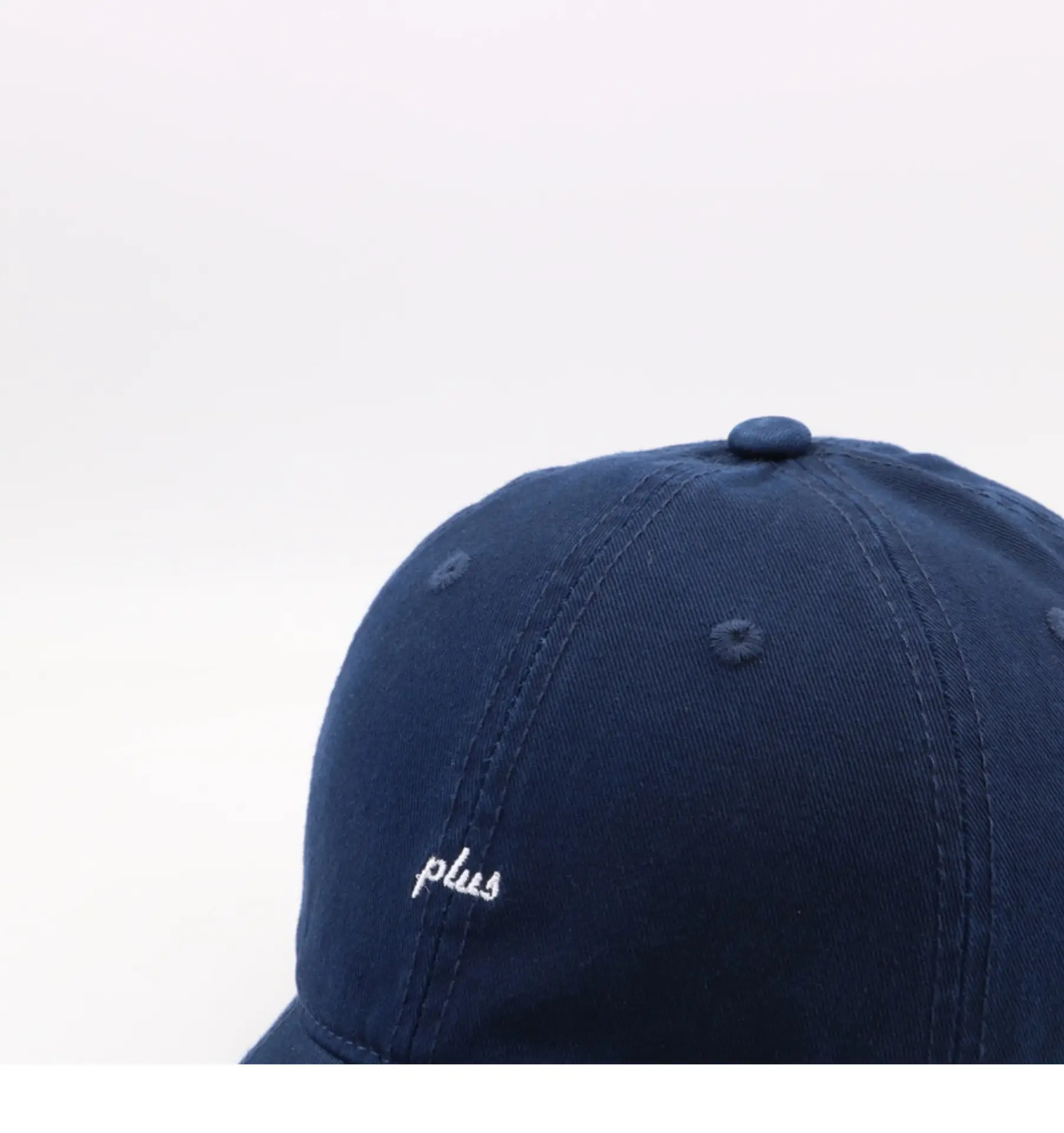 Men Grey Plus Embroidered Baseball Cap — feature 3