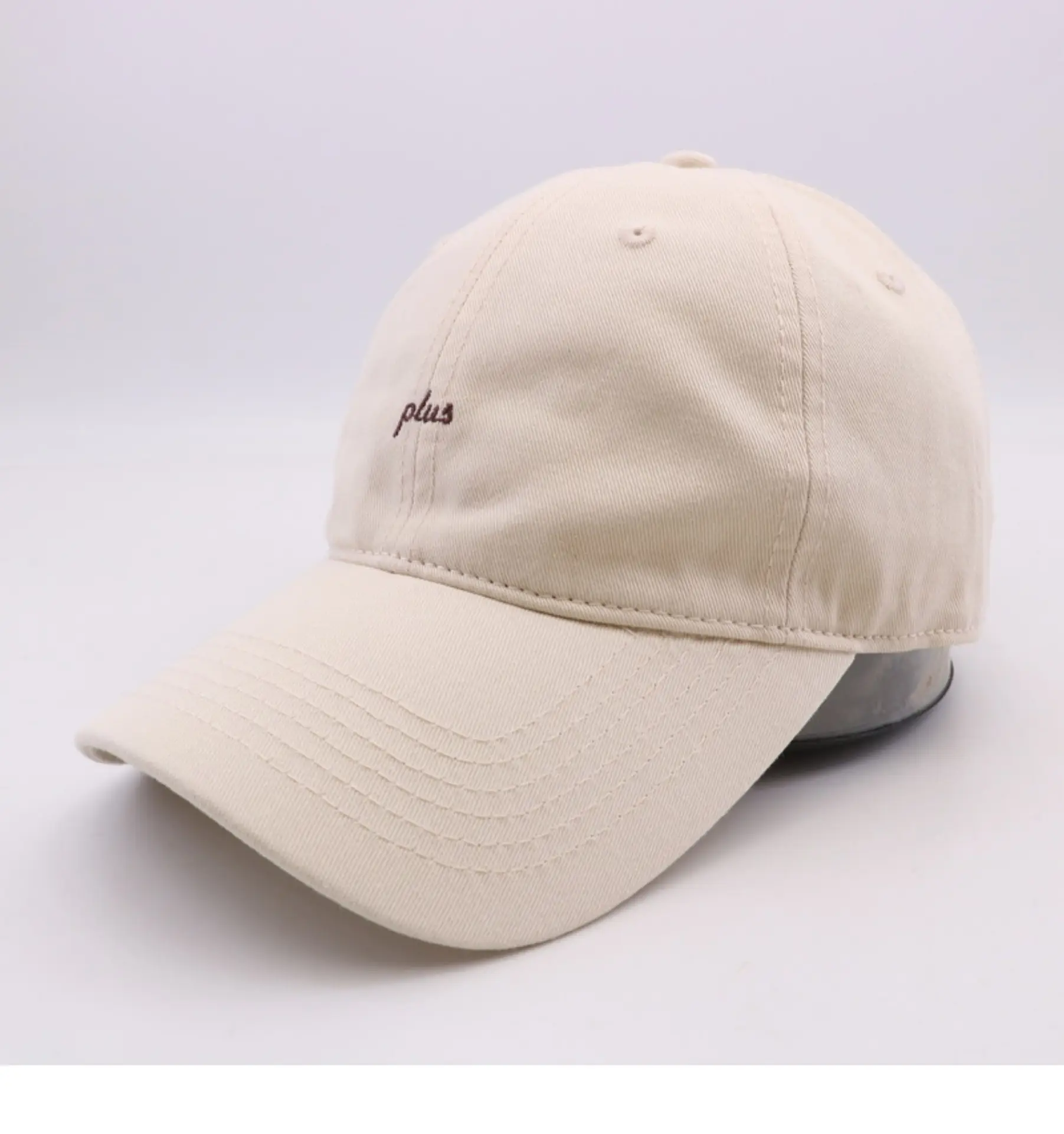 Men Grey Plus Embroidered Baseball Cap — feature 9