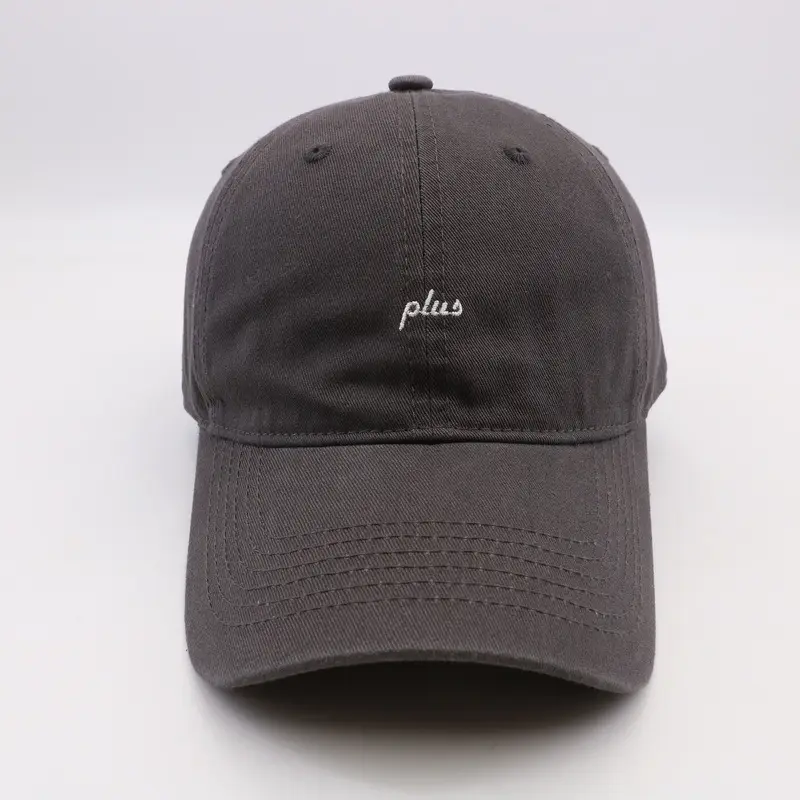 Men Grey Plus Embroidered Baseball Cap - Image 4