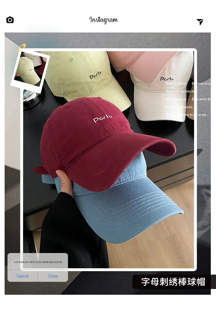 Women Baseball Cap Pink Small Head High Quality — feature 1