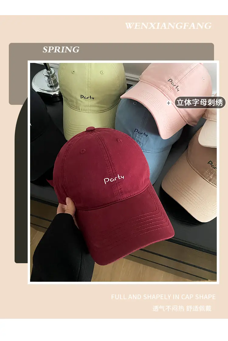 Women Baseball Cap Pink Small Head High Quality — feature 4